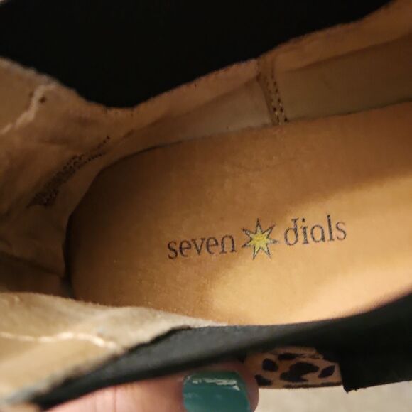 Seven Dials Women's "Marisah" Black & Leopard Print Ankle Boots Size 9 - Picture 5 of 9